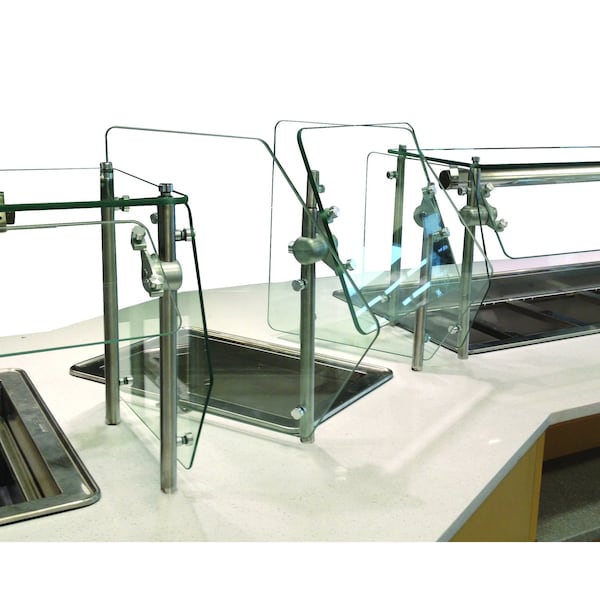 Sleek Shield Food Shield self service w/adjustable front glass 121-3/4 in.W x 21-7/8 in.D x 22 in.H