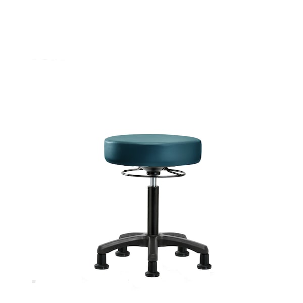 Vinyl Mini-Stool, Med Bench, Glides, Royal