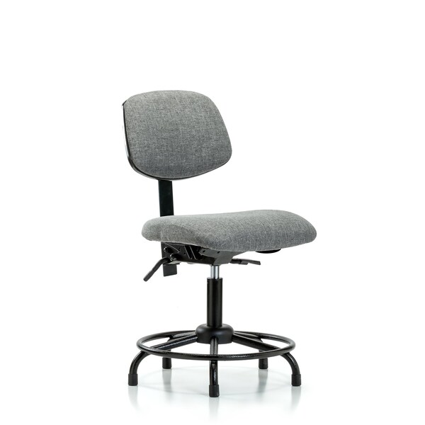 Desk Chair Desk Chair, Fabric, RT Glides, Gry, No Arms, 19" to 24" Height, Fabric, Grey
