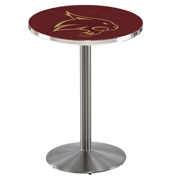 42" Stainless Steel Texas State Pub Table, 36" dia. Top