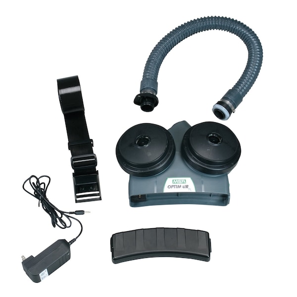 PAPR System, OptimAir TL Kit, Hood, Belt-Mount, Lithium Ion Long Life Battery, Gray