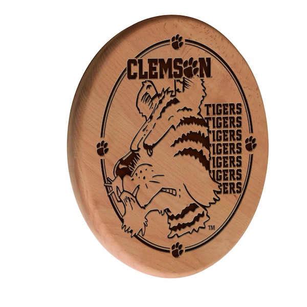 Clemson 13" Laser Engraved Solid Wood Sign