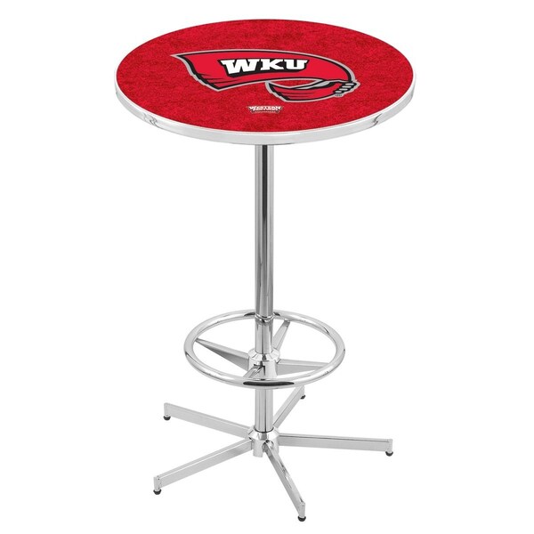 42" Chrome Western Kentucky Pub Table, 36" dia. Top