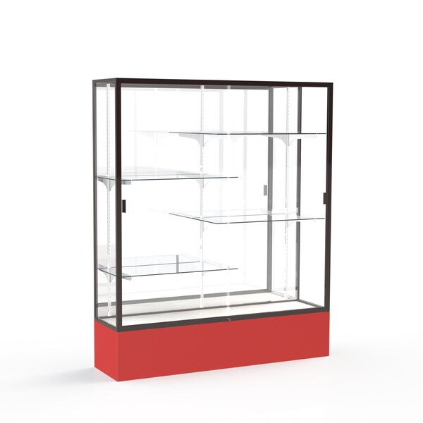 Spirit Floor Display Case 60x72x16, Mirror, Bronze