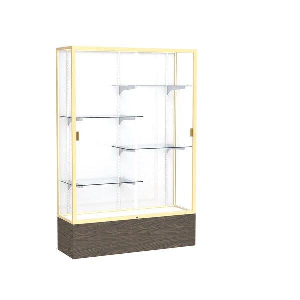 Floor Display Case 48x72x16, White, Champange
