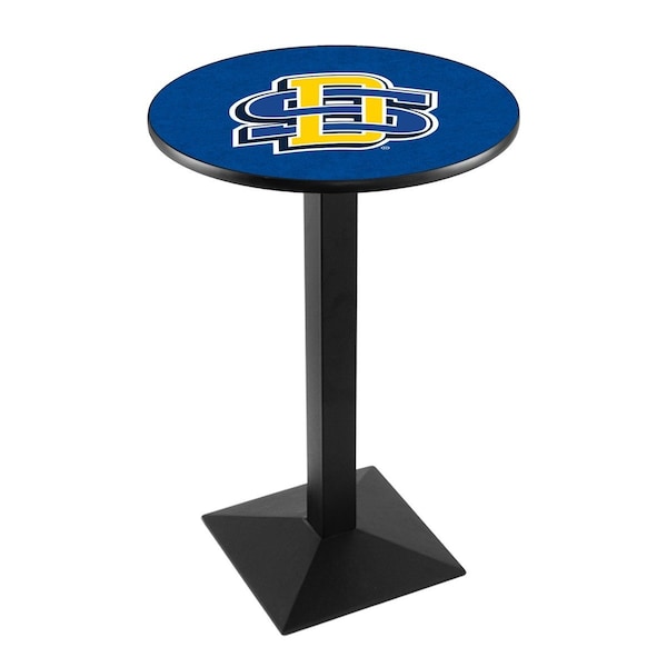 42" Blk Wrinkle South Dakota State Pub Table, 36" dia. Top
