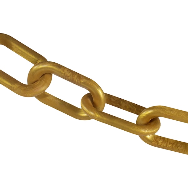 3" x 25' Gold Plastic Safety Chain