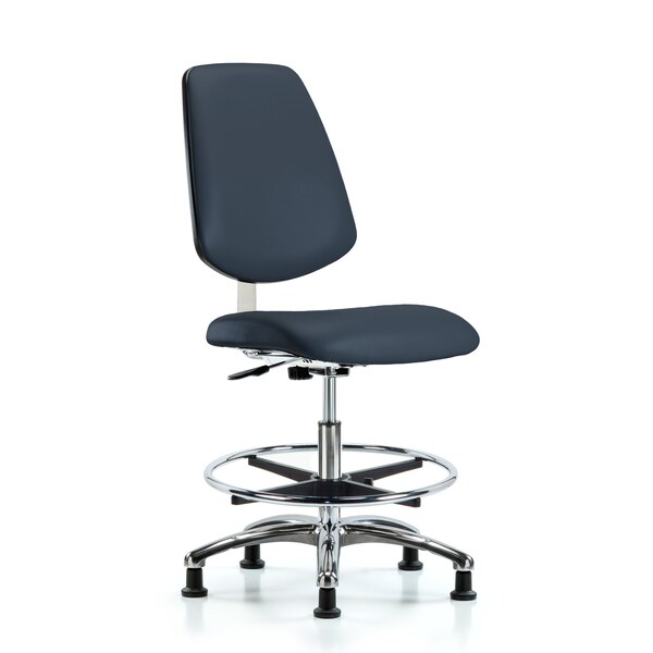 Clean Room Chair 22" to 29" Height, Vinyl, Imperial Blue