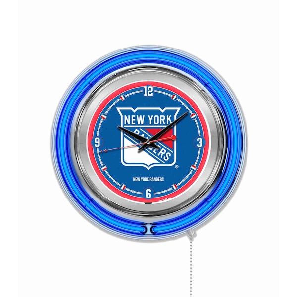 New York Rangers Double Neon 15" Clock, NHL