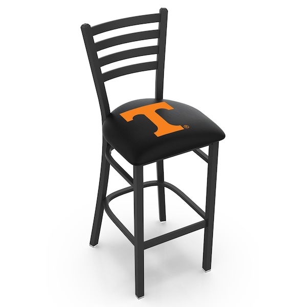 25" Blk Wrinkle Tennessee Stationary Counter Stool, Ladder Back