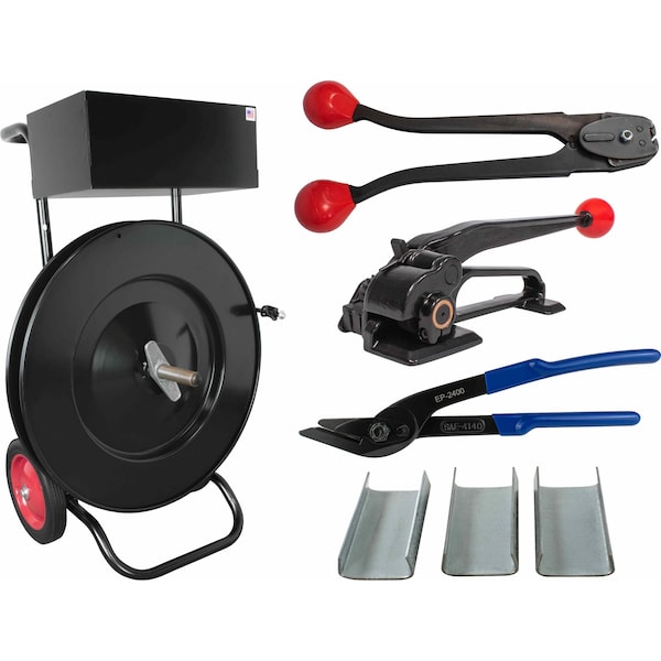 Steel Kit Economy for 12 Steel Strapping, Open Seals