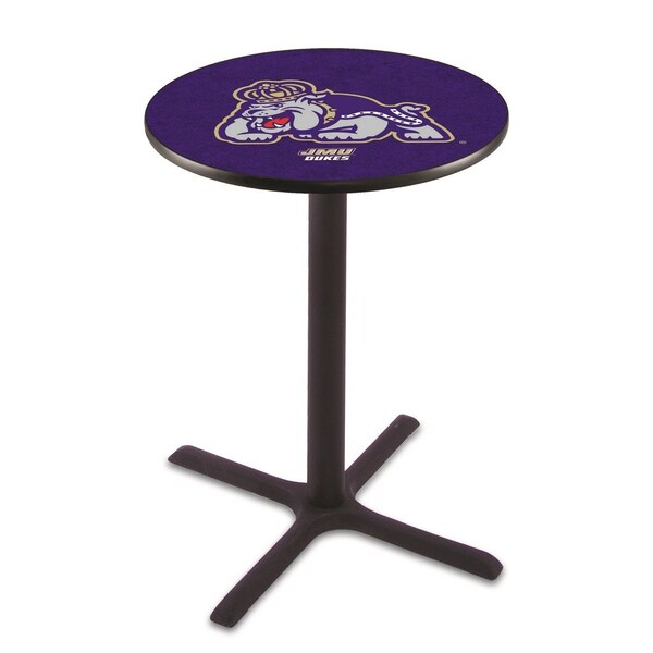 42" Blk Wrinkle James Madison Pub Table, 36" dia. Top