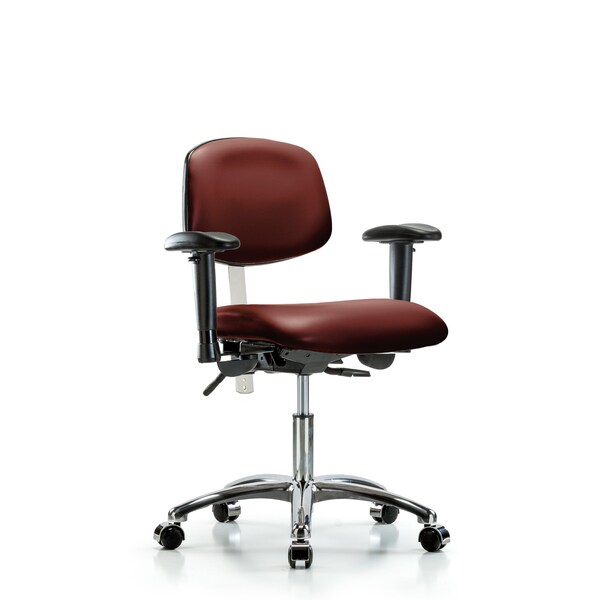 Vinyl Clean Room Chair, Adjustable Arms