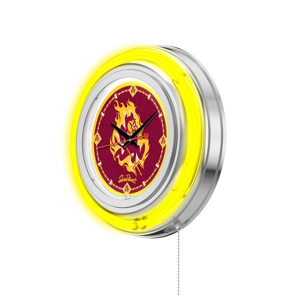 Arizona State University Double Neon 15" Clock Sparky