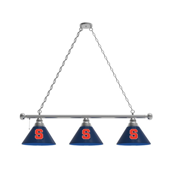Syracuse 3 Shade Billiard Light, Chrome Fixture
