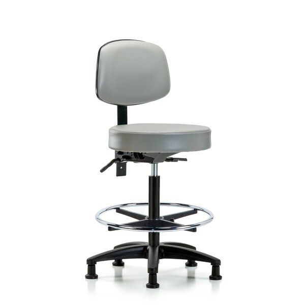 Bench Stool, Hi, Vin, Bk, Tilt, CF, Gld, Dov