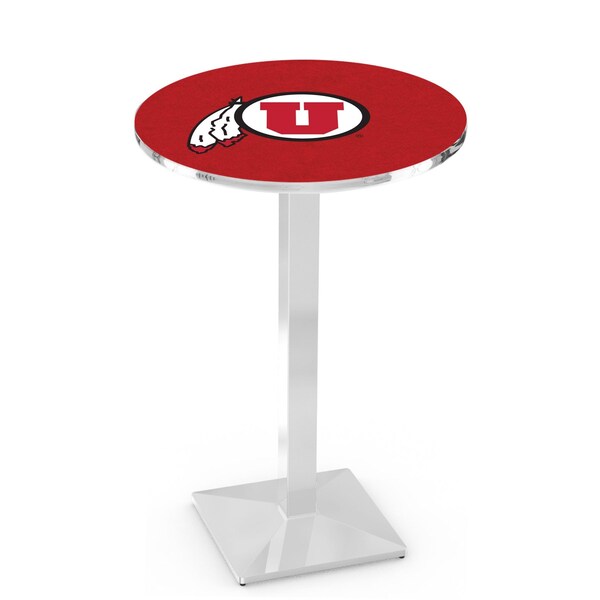 42" Chrome Utah Pub Table, 36" dia. Top