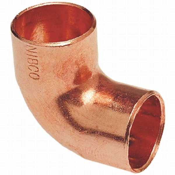 3/4 in. Wrot Copper 90-Degree Cup x Cup Elbow Fitting, 25PK
