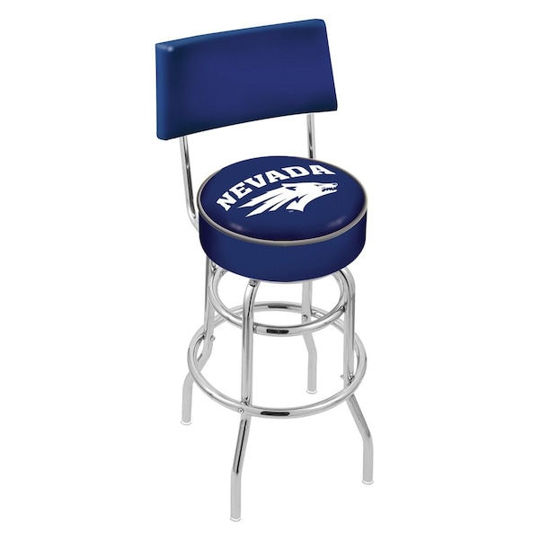 25" Chrome 2-Ring Nevada Swivel Bar Stool, Back