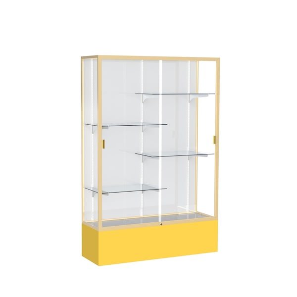 Spirit Floor Display Case 48x72x16, White, Champange
