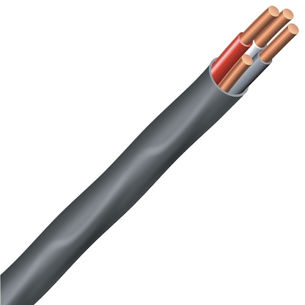 NM-B Non-Metallic Building Cable, Copper, 6 AWG, 3C, Solid, 500 ft