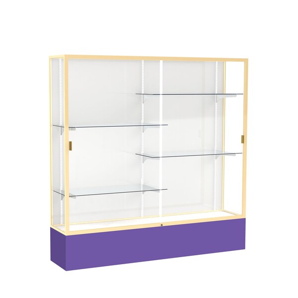 Spirit Floor Display Case 72x72x16, White, Champange