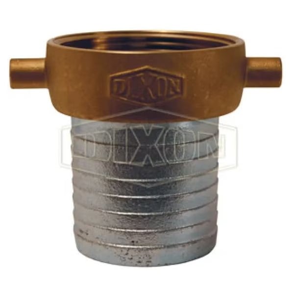 King Short Shank Suction Coupling with Brass Nut, 1-1/2 in Nominal, Female NST NH End Style, Dome