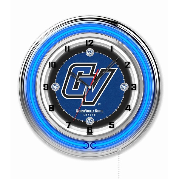 Grand Valley State University Double Neon 19" Clock