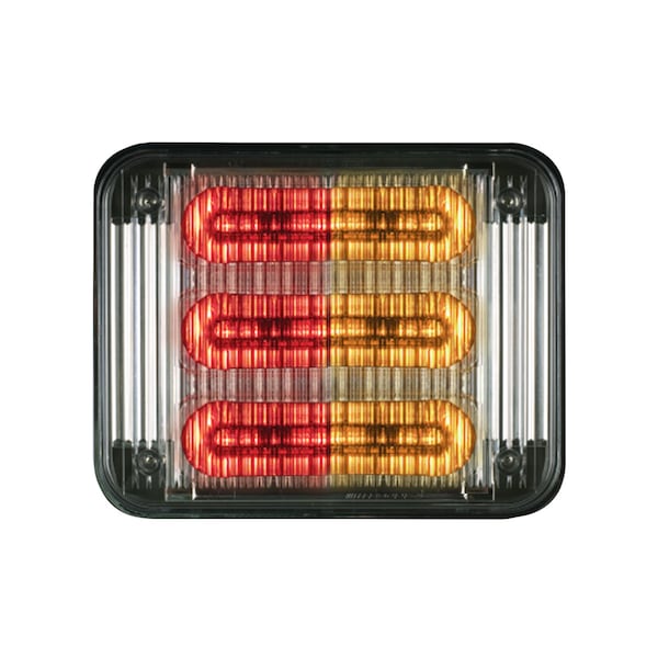 LED PrizmIi, Clear Lens, Red/Amber, 7"X9"