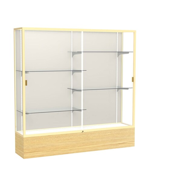 Floor Display Case 72x72x16, Plaque, Champange