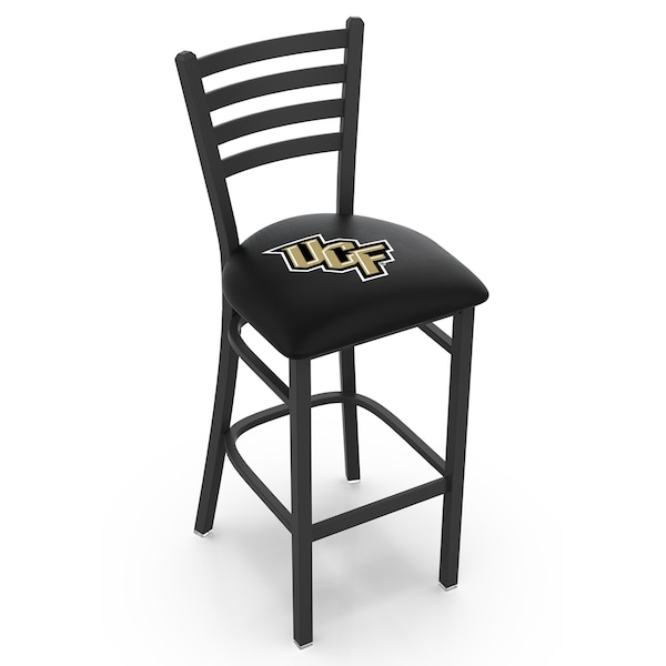 25" Blk Wrinkle Central Florida Stationary Counter Stool, Ladder Back