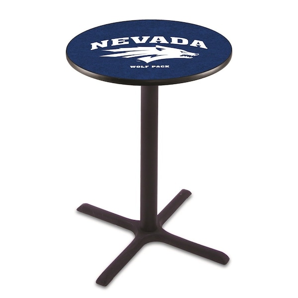 42" Blk Wrinkle Nevada Pub Table, 36" dia. Top