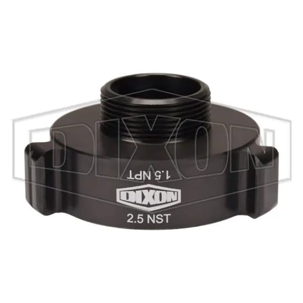 Style N37 Rocker Lug Hydrant Adapter, 2-1/2 x 1-1/2 in, Female NST NH x MNPT Connection, Hardcoat