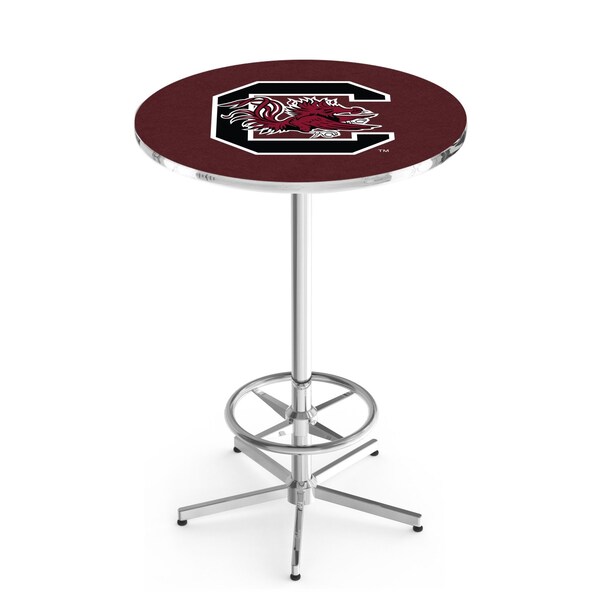 42" Chrome South Carolina Pub Table, 36" dia. Top