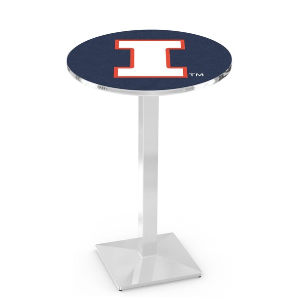42" Chrome Illinois Pub Table, 36" dia. Top