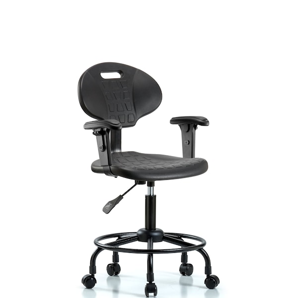 Desk Chair Erie Desk Chair, RT, AA, Casters, Adjustable Arms, 21-1/2" to 26-1/2" Height, Black; Blue