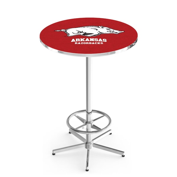 42" Chrome Arkansas Pub Table, 36" dia. Top