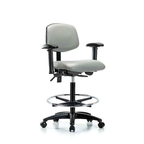 Chair, Fab, Med Bench, Tilt AA CF Glide, Blk, 6-Way Adjustable, 26" to 35" Height, Dove