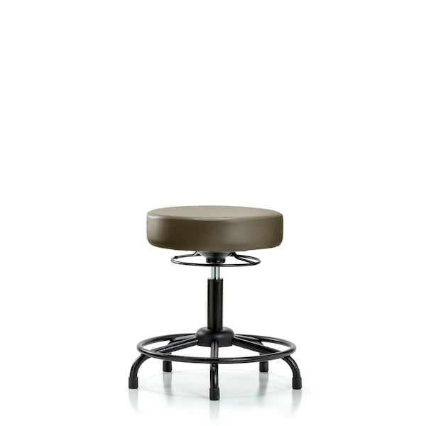 Vinyl Stool, Desk, Round Tube Base, Glides, Royal