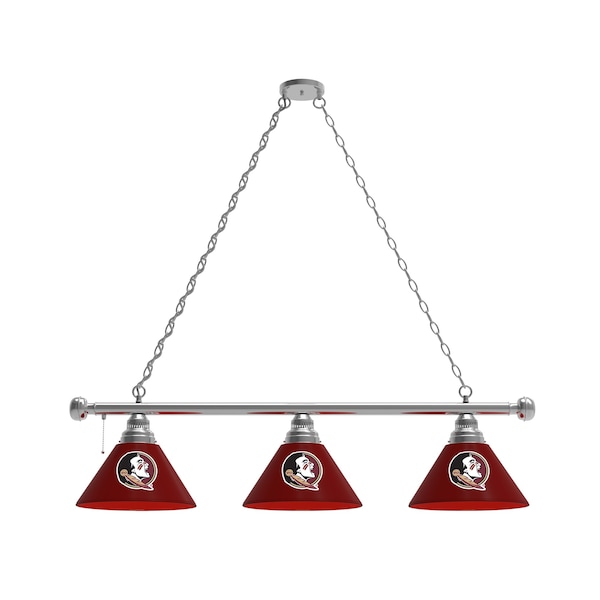 Florida State (Head) 3 Shade Billiard Light, Chrome Fixture