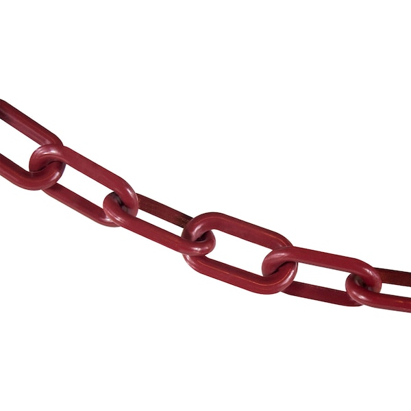 2" x 100' Crimson Plastic Safety Chain