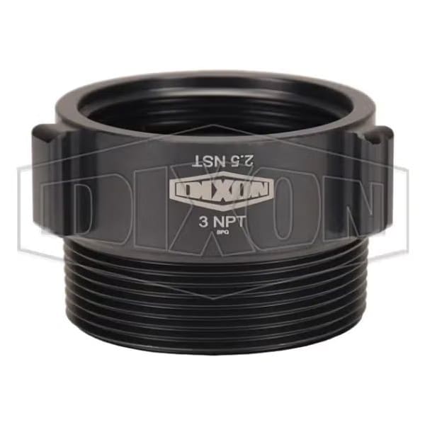 Style N37 Rocker Lug Hydrant Adapter, Female NST NH x MNPT Connection, Aluminum, Hardcoat Anodized
