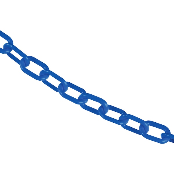 1" x 25' Sky Blue Plastic Safety Chain