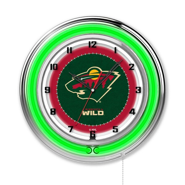 Minnesota Wild Double Neon 19" Clock, NHL