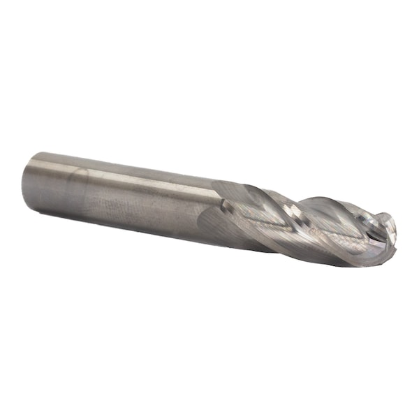 1/16" Carbide 4 Flute Single End Ball End Mill