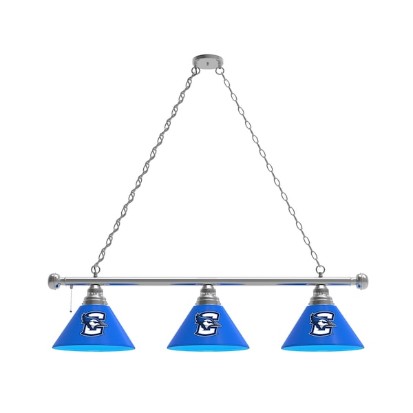 Creighton 3 Shade Billiard Light, Chrome Fixture