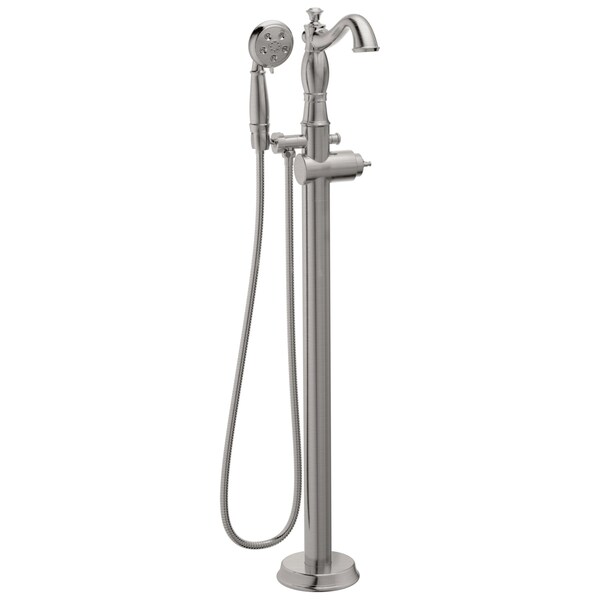 Cassidy Single Handle Floor Mount Tub Filler Trim with Hand Shower - Less Handle