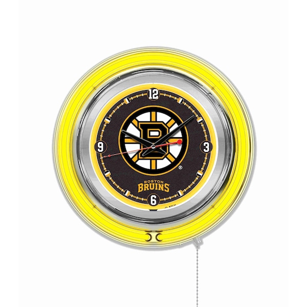 Boston Bruins Double Neon 15" Clock, NHL