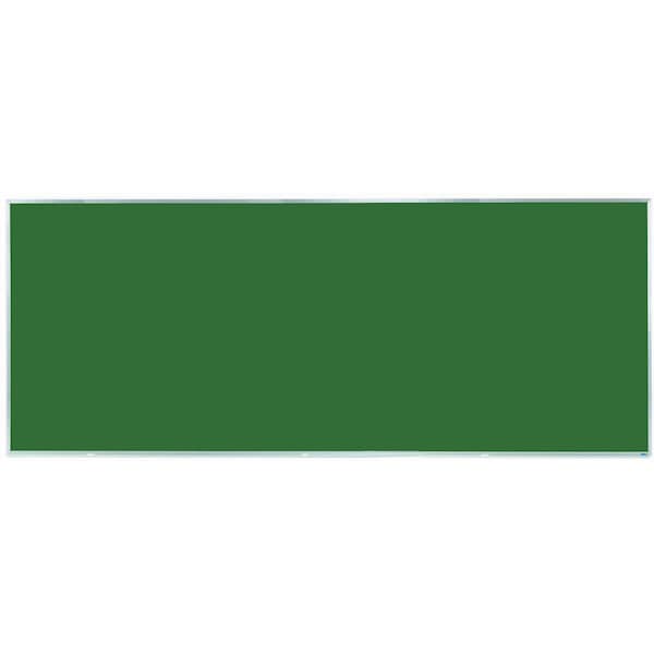 Porcelain on Steel Chalkboard Sating Anodize Aluminum Frame 48"x120" Green