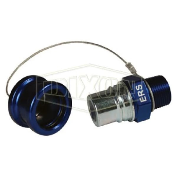 FloMAX High Flow Dry Disconnect Receiver with Cap, Adapter, 3/4 in, Quick Disconnect Coupler x FNPT,